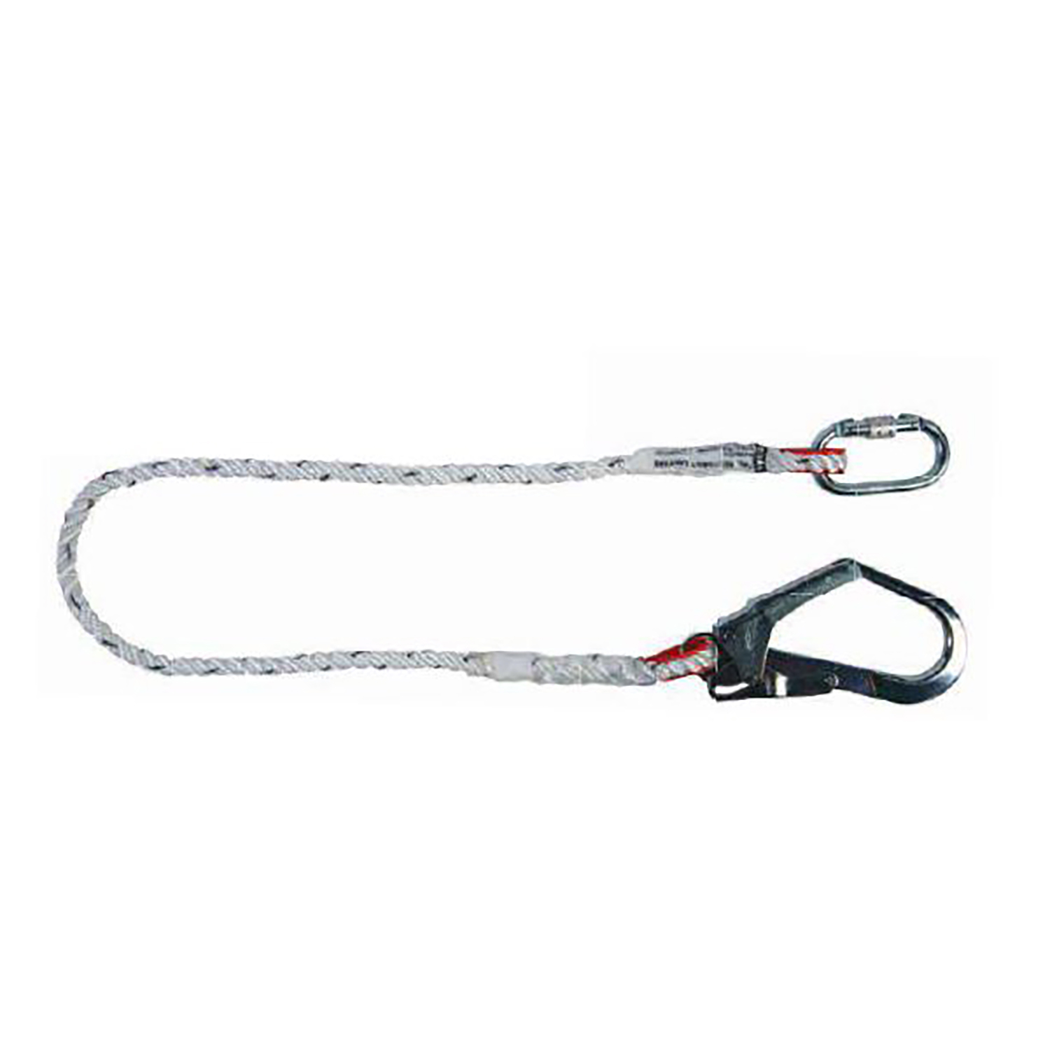 Safety Lanyard with Carabiner and Hook